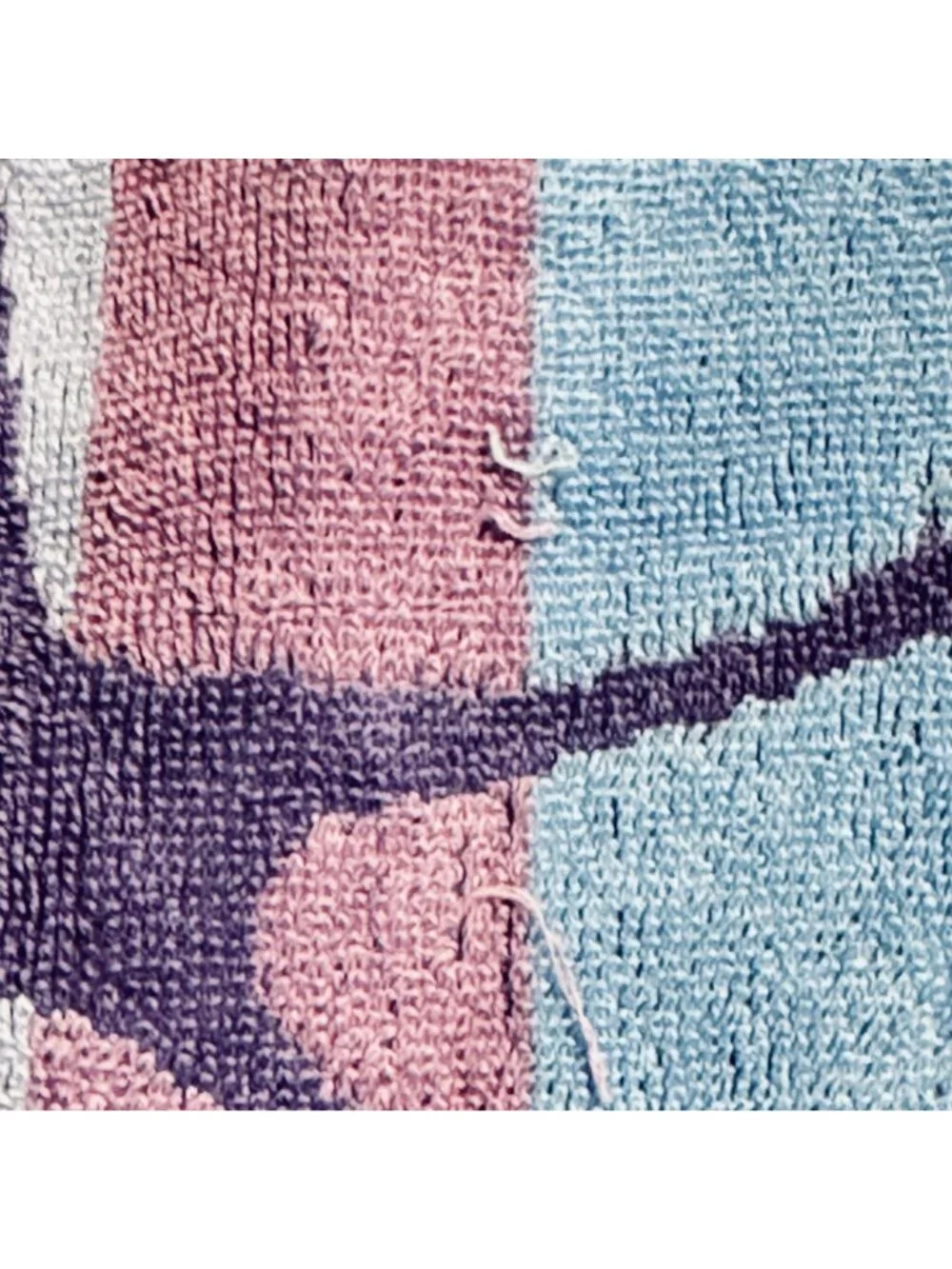 Vintage Palm Cove Beach Bath Towel 33 X 72 Sea Shells Cotton Pastel Purple Blue